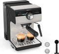 Krups Espresso-Maschine mit Siebträger, 15 Bar, intuitive Steuerung, elegantes Design, Dampfdüse, 2L Wassertank, Grau/Creme