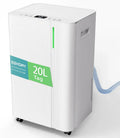 EUHOMY 20L Entfeuchter mit Ablaufschlauch, Energiesparend & Leise, Automatisches Abtauen, Timer, Für Keller & 50m² Wohnungen
