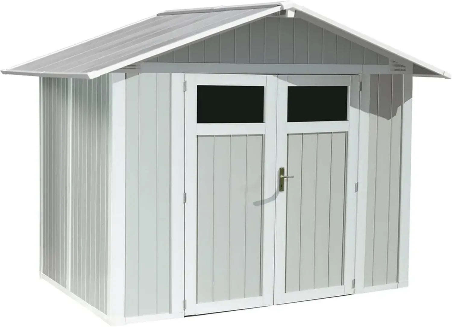 Grosfillex Geräteschuppen Utility V 4 Kunststoff 242x162cm Grau-Grün