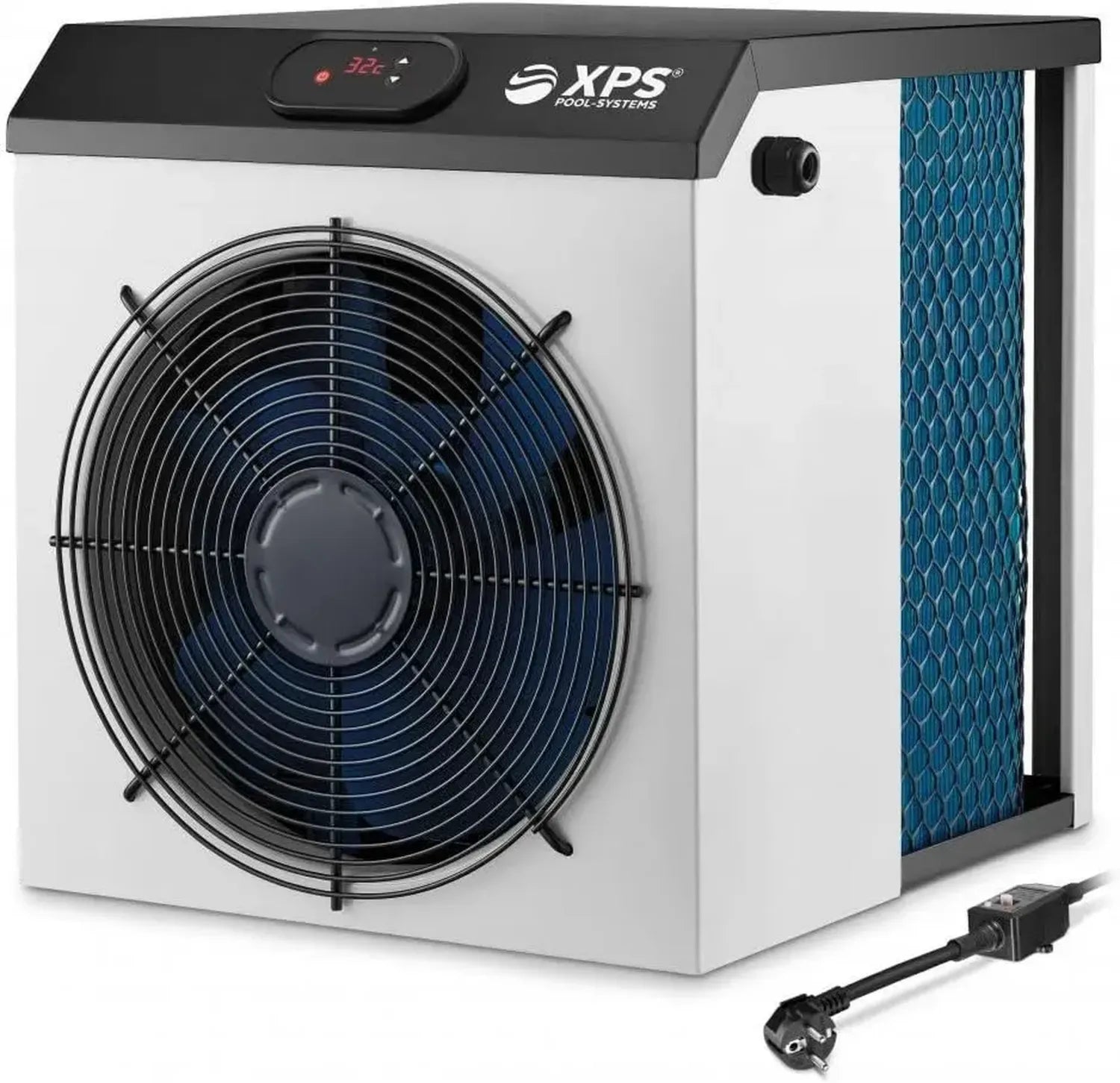 Effiziente Pool-Wärmepumpe 3,5kW für Becken bis 12m³, COP 5,5
