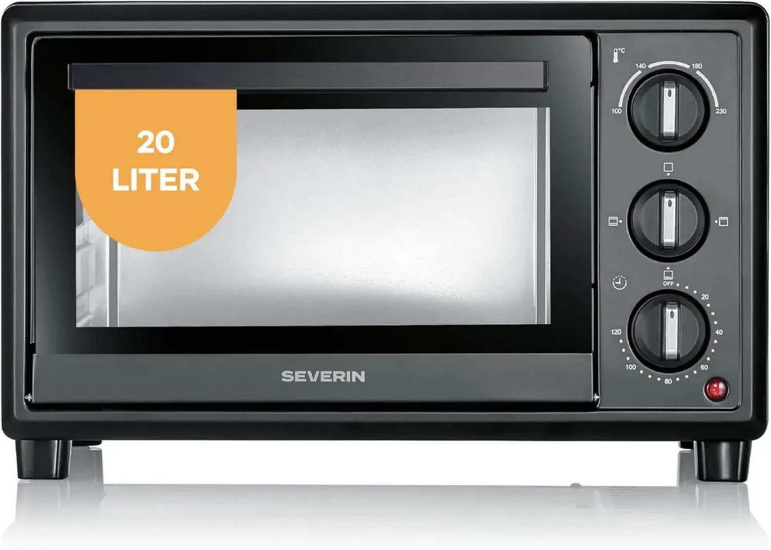 Severin Mini-Backofen 20L, 1600W, mit Timer und Abschaltautomatik