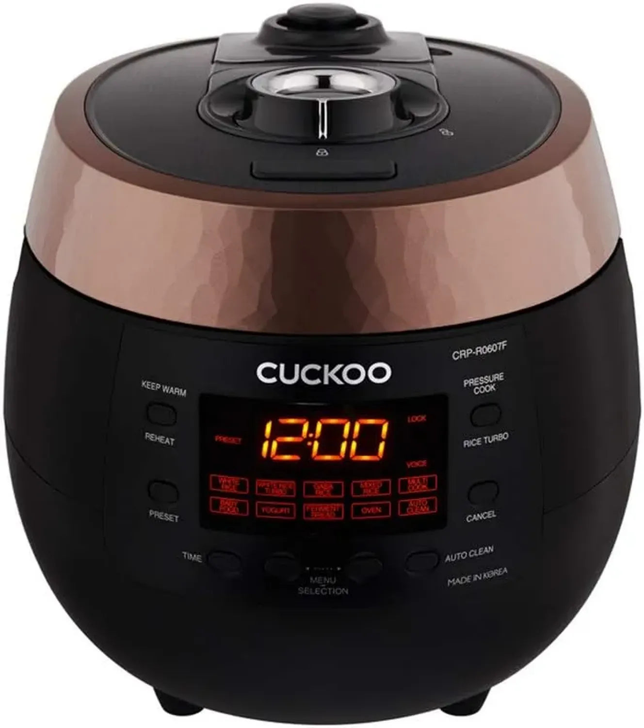CUCKOO Reiskocher 1,08l CRP-R0607F Elektrischer Dampfdruckkocher, Braun/Schwarz