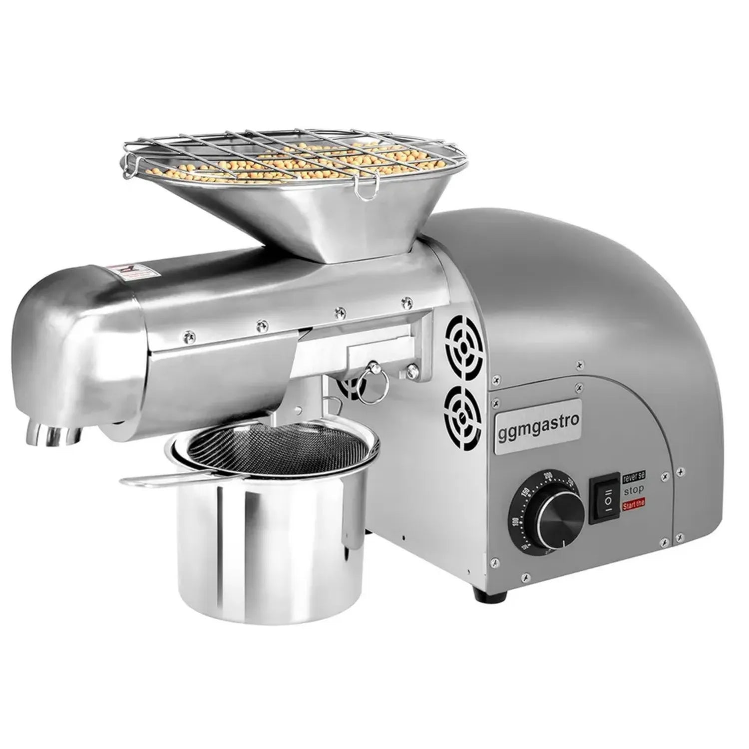 Elektrische Ölpressmaschine, Grau, 1,8 kW, 5-8 kg/h, GGM Gastro