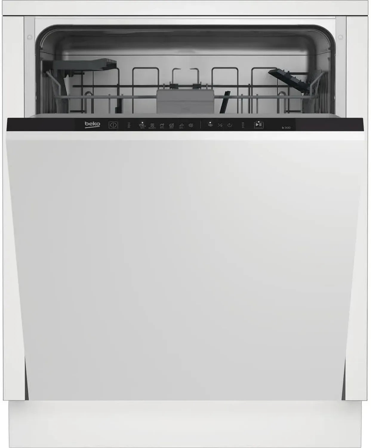Beko Vollintegrierter Geschirrspüler 60 cm für 14 Gedecke, 3 Ebenen, 6 Programme, Automatische Tür, Quick&Clean