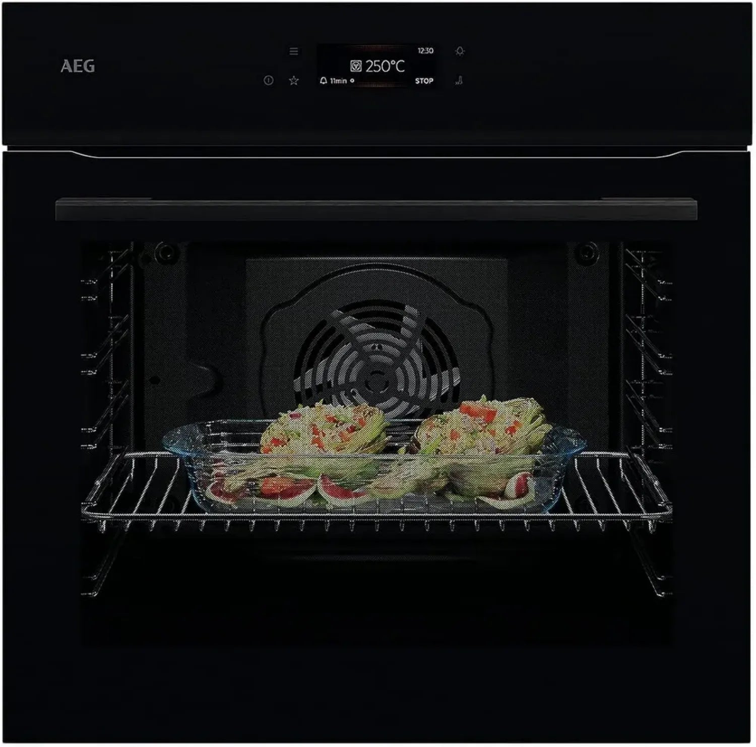 AEG NBE7P60SB Einbau-Backofen mit Pyrolyse und MealAssist, Schwarz