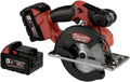Milwaukee Metallkreissäge 18V mit 2x 5,0 Ah Akkus, HD-Box, Rot