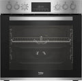 Beko Einbau-Backofenset mit 8 Funktionen und Glaskeramik-Kochfeld, SteamShine Reinigung, versenkbare Bedienelemente, Edelstahl-Schwarz