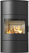 Effizienter Kratki Kaminofen Rollo 8 kW, Raumluftunabhängig, Ø 150 mm, BImSchV Stufe 2, EEK A+, Schwarz