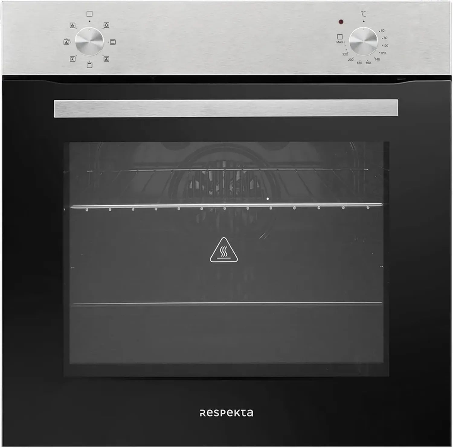 Moderner Respekta Einbaubackofen 72L, Energieklasse A, 7 Heizarten, Doppelverglasung
