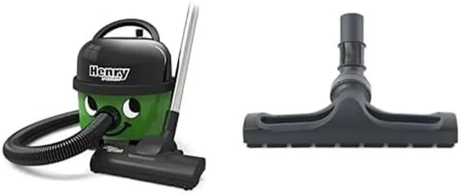 Numatic Henry HPC160-11 Tierpflege Staubsauger, 620 W, leise 72 dB, grün & 300 mm Bodendüse mit Bürsten für 32 mm Zubehör, schwarz
