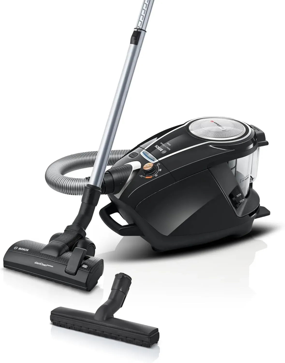 Bosch Bodenstaubsauger ProSilence Serie 8, beutellos, leise, 800 W, mit Hygiene-Filter und Parkettbürste, schwarz