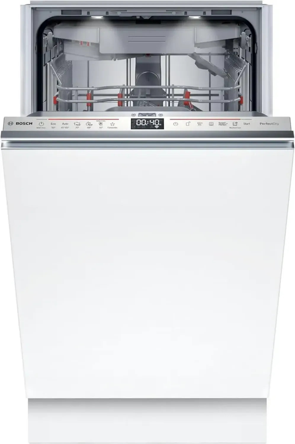 Bosch Serie 6 SPV6ZMX17E Geschirrspüler 45 cm vollintegriert, DuoPower, PerfectDry, Smart Start, Besteckschublade, TimeLight, extra leise